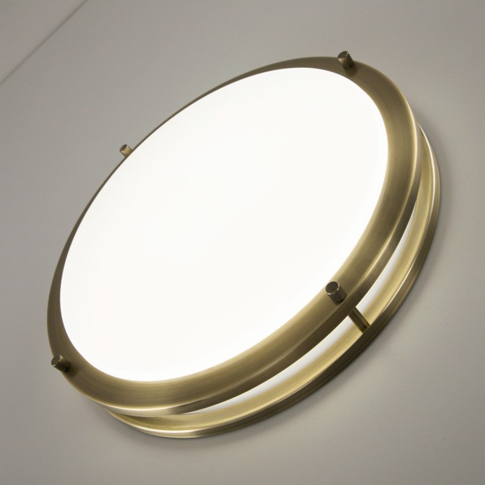 Светильник накладной Citilux «Бостон» CL709323N, 35,5х35,5х7,5 см, 1х32Вт, LED, цвет коричневый - фото 1926981616