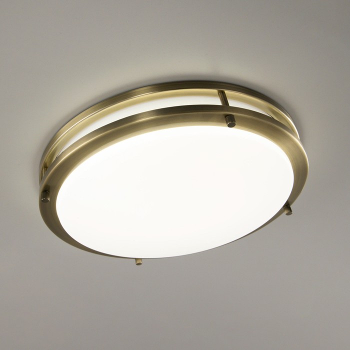 Светильник накладной Citilux «Бостон» CL709323N, 35,5х35,5х7,5 см, 1х32Вт, LED, цвет коричневый - фото 1926981617