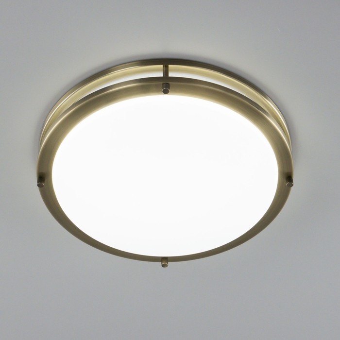 Светильник накладной Citilux «Бостон» CL709323N, 35,5х35,5х7,5 см, 1х32Вт, LED, цвет коричневый - фото 1926981620