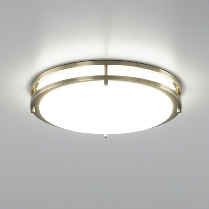 Светильник накладной Citilux «Бостон» CL709323N, 35,5х35,5х7,5 см, 1х32Вт, LED, цвет коричневый - фото 1926981621