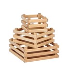 Набор ящиков деревянных для хранения Polini Home Boxy, 3 шт., цвет натуральный - фото 297536908