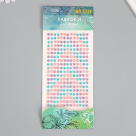 Наклейка пластик стразы "Треугольный градиент" МИКС 24,6х10 см