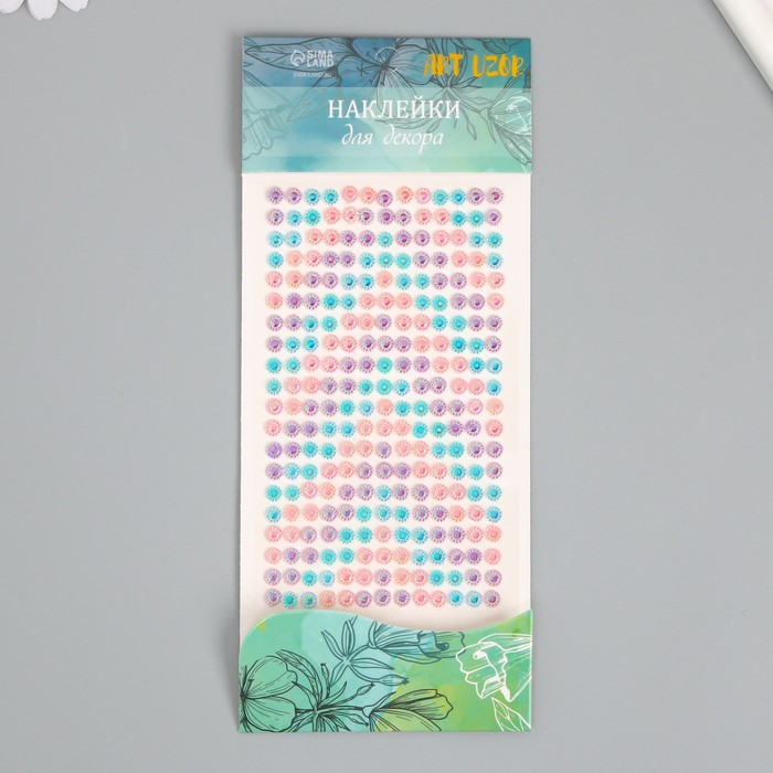 Наклейка пластик стразы "Треугольный градиент" МИКС 24,6х10 см - Фото 1