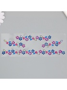 Наклейка - стразы на шею «Чокер из цветов», 11.6×18 см, МИКС - Фото 5