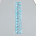 Наклейка пластик стразы "Кружочки с микробисером" МИКС 31,5х6,7 см - Фото 3