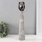 Сувенир полистоун "Африканка с фруктами на голове" белый с чёрным 8х6х33 см 9892524