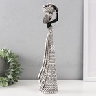 Сувенир полистоун "Африканка с фруктами на голове" белый с чёрным 8х6х33 см 9892524