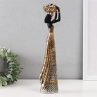 Сувенир полистоун "Африканка с фруктами на голове" золото с чёрным 8х6х33 см - фото 25330171