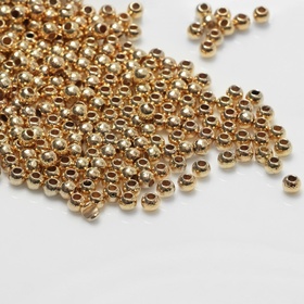 Бусина «Гематит» d=3 мм, (набор 10 г), цвет золото (комплект 2 шт)