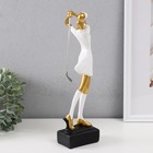 Фигура полистоун «Гольфистка», бело-золотая, 12×11×32.5 см - фото 23531590