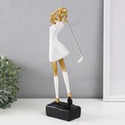Фигура полистоун «Гольфистка», бело-золотая, 12×11×32.5 см - фото 23531591