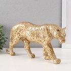 Сувенир полистоун "Леопард" золото 32х6,5х16 см - фото 293020165