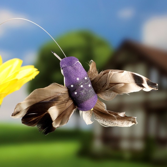 Штекер летающий "Подсолнух с птичкой", микс - фото 1891857223