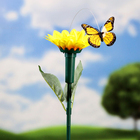 Штекер летающий "Подсолнух с бабочкой", микс - Фото 1