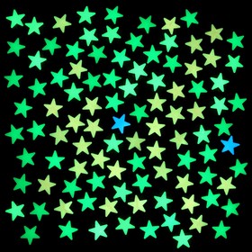 Набор светящегося декора "Звезды", 100 шт, цветные микс