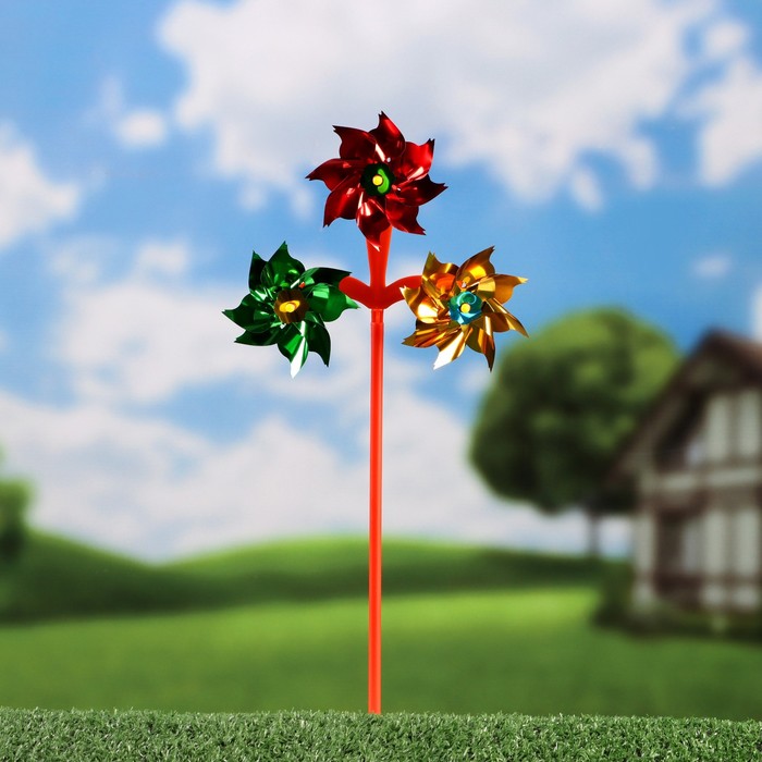 Ветерок - штекер «Тройной» 9×18 см, длина 39 см, МИКС - Фото 1