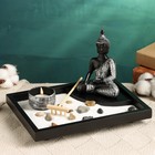 Японский сад камней настольный «Дзен. Тэдэши», со свечой, набор аксессуаров, 22×16×15 см - Фото 1