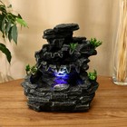 Фонтан настольный «Прохлада», водопад, 11×18×23 см, с подсветкой, без шарика - Фото 3