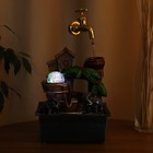 Фонтан "Свежесть" слоны у домика, 13х18х35 см (с подсветкой) - фото 23531820