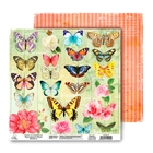 Бумага для скрапбукинга двусторонняя Жизнь прекрасная "Бабочки" 160 гр/м2 - Фото 1