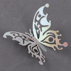 Набор для украшения «Бабочки», набор 12 шт, цвет голография серебро - Фото 3