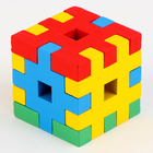 Головоломка деревянная "Цветной куб" - фото 11117082