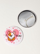 Зеркало карманное «Люблю корги», d=7 см, разноцветное - Фото 2