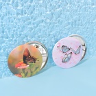 Зеркало карманное «Бабочки», d = 7 см, цвет МИКС - Фото 4