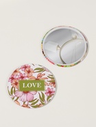 Зеркало карманное LOVE, d=7 см, белое - Фото 2