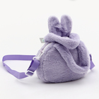 Сумка детская «Зайка» с бантиком, 18 см, цвет фиолетовый - фото 8728332