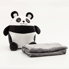Мягкая игрушка «Панда» с пледом, 35 см - фото 320955714
