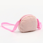 Мягкая сумка «Мишка» с бантиком, цвет нежно-розовый - Фото 2