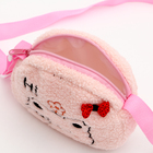 Мягкая сумка «Мишка» с бантиком, цвет нежно-розовый - фото 8728441