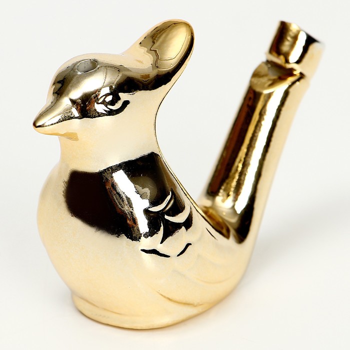 Свистулька керамическая птичка «Золотая» - фото 1919866534