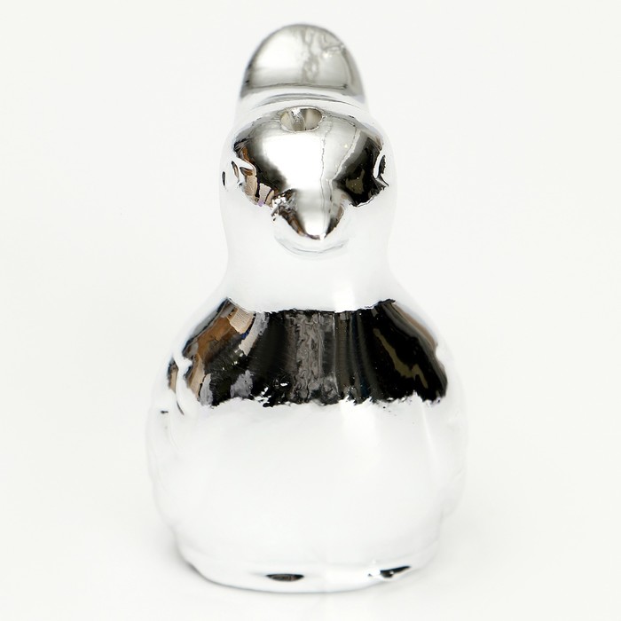 Свистулька керамическая птичка «Серебряная» - фото 1888896564