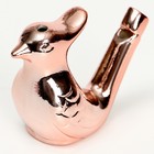 Свистулька керамическая птичка «Розовое золото» - Фото 3