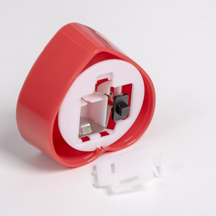 Ночник "Свеча сердце" LED 0,5Вт от батареек 3хAG10 красный 5х5х4 см