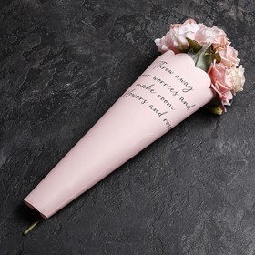 Пленка для цветов, фигурная, розовая, 55х30х45 см