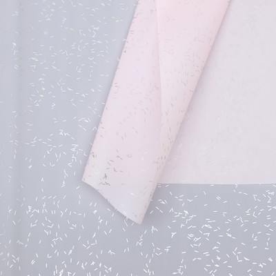 Пленка для цветов, "Звёздное небо", розовый, 57х57 см