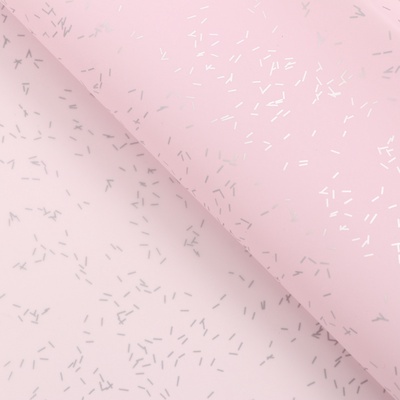 Пленка флористическая для цветов «Звёздное небо», розовый, 57×57 см