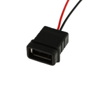 Разъем USB c проводом 10 см, 2 pin, 2.1 А, 5 В,черный - Фото 2
