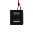 Разъем 2 USB с проводом 10 см, 2 pin, 2.1 А, 5 В, черный - фото 8728764
