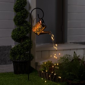 Садовый светильник на солнечной батарее «Лейка», 21 x 15 x 9.5 см, 37 LED, свечение тёплое белое