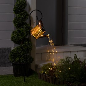 Садовый светильник на солнечной батарее «Лейка», 21.5 x 16 x 10.5 см, 37 LED, свечение тёплое белое