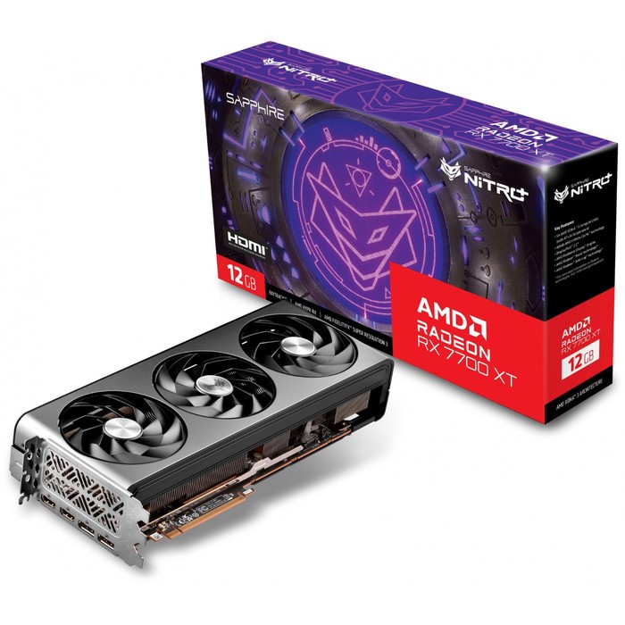 Видеокарта Sapphire PCI-E 4.0 11335-02-20G NITRO+ RX 7700 XT GAMING OC AMD Radeon RX 7700XT   102933 - фото 51540012