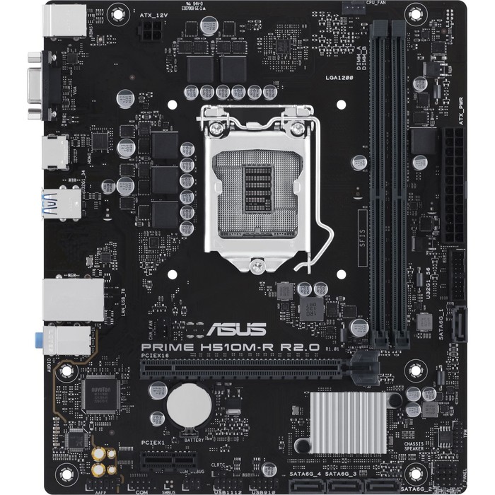 Материнская плата Asus PRIME H510M-R R2.0-SI Soc-1200 Intel H470 2xDDR4 mATX AC`97 8ch(7.1)   102934 - фото 51513431