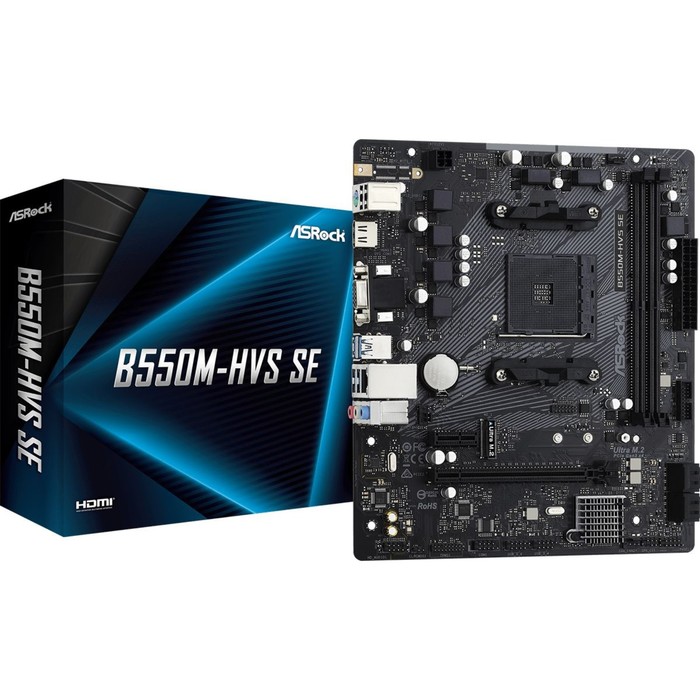 Материнская плата Asrock B550M-HVS SE Soc-AM4 AMD PRO565 2xDDR4 mATX AC`97 8ch(7.1) GbLAN R   102934 - фото 51661163