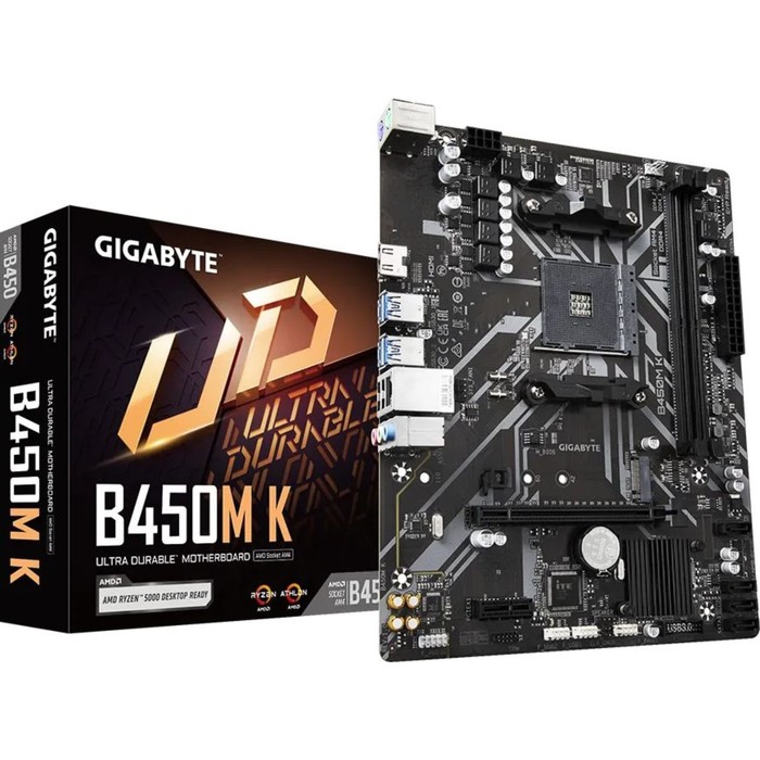 Материнская плата Gigabyte B450M K Soc-AM4 AMD B450 2xDDR4 mATX AC`97 8ch(7.1) GbLAN RAID+H   102934 - фото 51513461