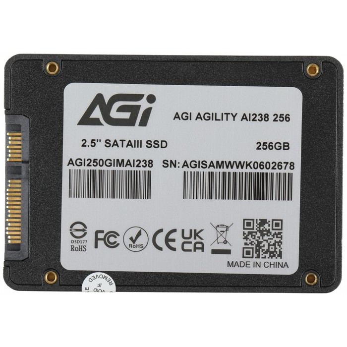 Накопитель SSD AGi SATA III 256GB AGI250GIMAI238 AI238 2.5" - фото 51525436