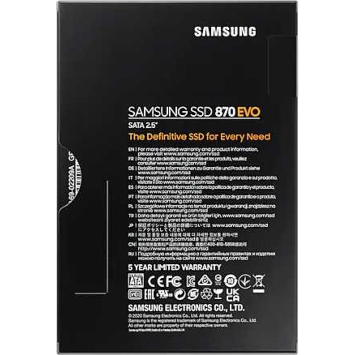 Накопитель SSD Samsung SATA III 1TB MZ-77E1T0BW 870 EVO 2.5" - фото 51513486